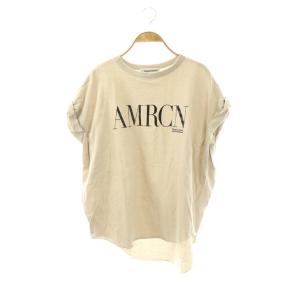 ロゴTシャツ カットソー L'Appartement別注 フレンチスリーブ ベージュ /CX OS
