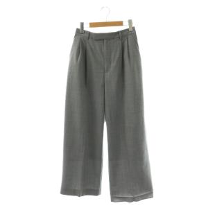 ウォッシャブルTWタックワイドパンツ ウール混 ツータック 36 グレー /HN