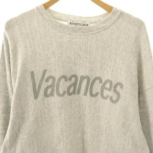 AMERICANA 25SS VacancesロングスリーブTシャツ カットソー ロゴ グレー /CX OS