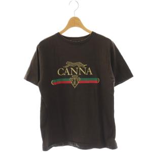 24SAW CANNA Tシャツ カットソー プリント チャコール /CX OS