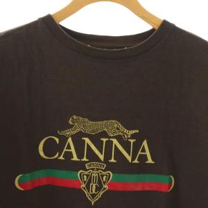 AMERICANA 24SAW CANNA Tシャツ カットソー プリント チャコール /CX OS