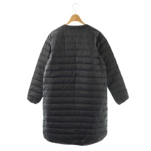 DANTON INNER DOWN LONG ダウンコート アウター Vネック 36 ネイビー JD-8935 /CX