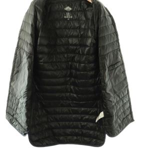 DANTON INNER DOWN LONG ダウンコート アウター Vネック 36 ネイビー JD-8935 /CX