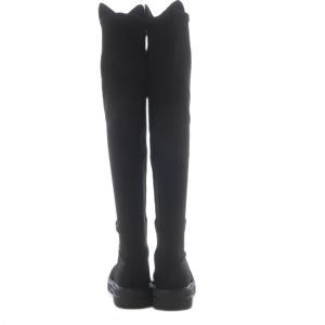 STUART WEITZMAN 5050 LIFT S0389 スエードロングブーツ フラット スエード 38 ブラック /YO10 SH