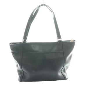 COACH ペブルド レザー ポケット トートバッグ ハンド 紺 ネイビー /SS OS