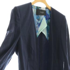 Paul Smith BLACK ノーカラージャケット 背抜き 42 ネイビー /DO OS