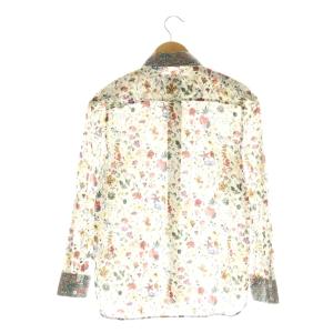 PAUL SMITH 花柄 ペイズリー柄 コットン 長袖シャツ 38 ホワイト マルチカラー /ES OS