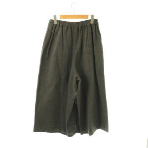 plantation コットン ワイドパンツ イージー M グレー /HK OS