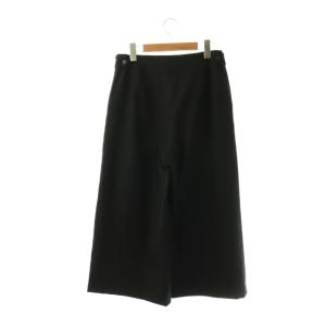 MARGARET HOWELL ウールカシミヤクロップドパンツ ワイドパンツ 2 ブラック /DF OS
