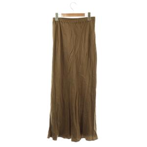 EVERYDAY I LIKE 24SS Cu/R Maxi スカート ロング フレア カーキブラウン /HK OS