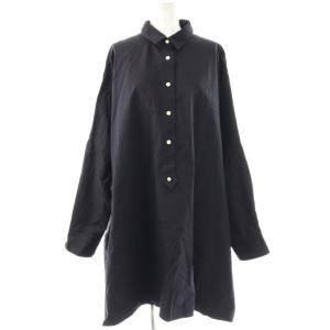 25AW スーパーワイドドルマンシャツ 長袖 F ネイビー /DO OS