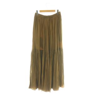 MUSE de Deuxieme Classe 25AW Gather Maxi スカート キャメル