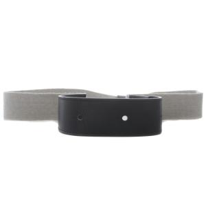 レザー 切替 ベルト L 黒 ブラック グレー /SR