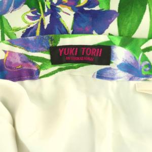 YUKI TORII 花柄 スカート フレア ロング 40 グリーン /HK OS