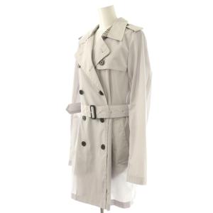 Aquascutum ポリエステル トレンチコート ベルト付き 10 グレー /HK OS
