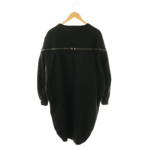 FACETASM HIGH-LOW ZIPPER SWEAT スウェット プルオーバー 長袖 2 ブラック /HK OS