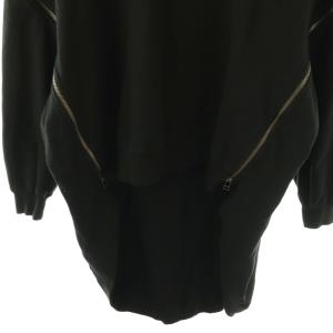 FACETASM HIGH-LOW ZIPPER SWEAT スウェット プルオーバー 長袖 2 ブラック /HK OS