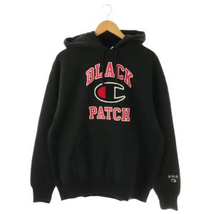 ×Champion REVERSE WEAVE スウェット パーカー プルオーバー フーディーL ブラック