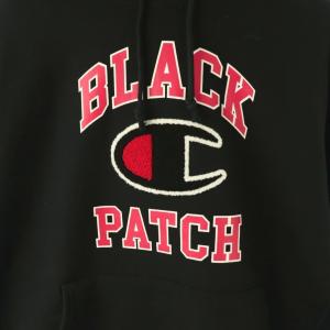 THE BLACK EYE PATCH ×Champion REVERSE WEAVE スウェット パーカー プルオーバー フーディーL ブラック