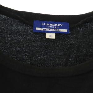 BURBERRY BLUE LABEL ノバチェック 半袖カットソー 切替 38 ブラック /MY OS