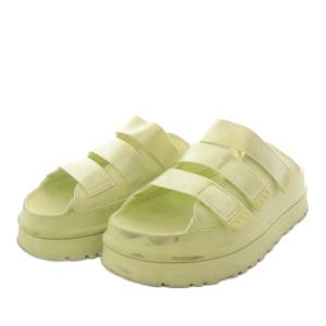 UGG australia GOLDENGLOW SLIDE サンダル プラットフォーム 厚底 ベルクロ US7 イエロー 1167430