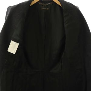 Alexander McQueen ロングコート ウール カシミヤ混 42 ダークグレー