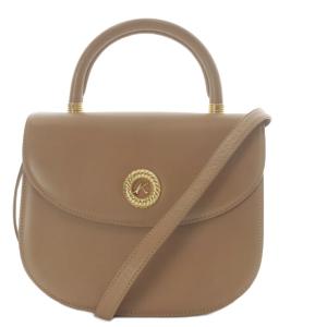 ハンドバッグ ワンハンドル ショルダーバッグ 2way レザー ベージュ /YO34