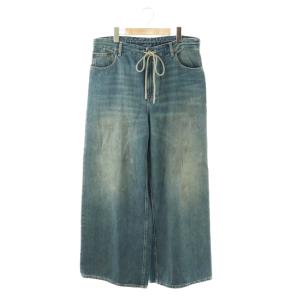 18SS ペイント加工ワイドデニムパンツ 36 インディゴブルー S32LA0145