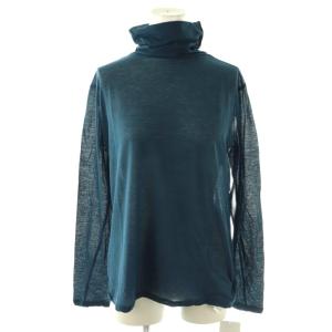 26SS エジプトコットン カットソー タートルネック 長袖 M ネイビー /YO OS