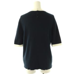 MACKINTOSH PHILOSOPHY MACKINTOSHPHILOSOPHY 25SS Cleric Collar Knit ハーフスリーブ ニット セーター M ネイビー /OKOS