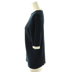 MACKINTOSH PHILOSOPHY MACKINTOSHPHILOSOPHY 25SS Cleric Collar Knit ハーフスリーブ ニット セーター M ネイビー /OKOS