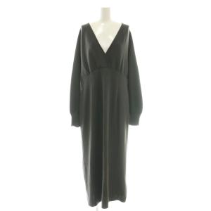25AW カシュクールニットワンピース ロング F グレー /DF OS