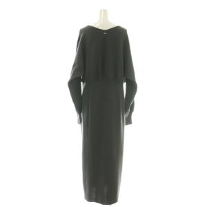 COLLAGE GALLARDAGALANTE 25AW カシュクールニットワンピース ロング F グレー /DF OS