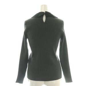 UNITED ARROWS レディ ロングスリーブ ニット プルオーバー グレー /DF OS