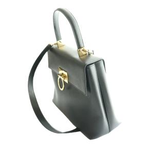 Salvatore Ferragamo ガンチーニ 2WAYバッグ ブラック