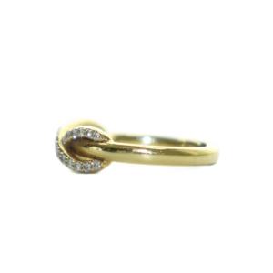 TIFFANY&Co. インフィニティ リング ダイヤモンド AU750 K18YG 6号
