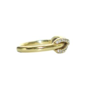 TIFFANY&Co. インフィニティ リング ダイヤモンド AU750 K18YG 6号