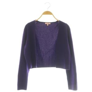 洗える CASHMERE BOLERO ボレロ カーディガン クロップド M 紫 /CX OS SH