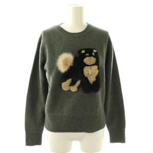 24AW 柴犬プルオーバー ニット セーター 長袖 36 グレー /HK OS