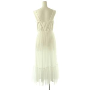 Diagram GRACE CONTINENTAL 25SS チュールコンビティアードワンピース フレア ロング マキシ 36 白 ホワイト 0325131372