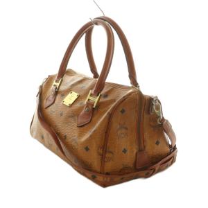 MCM 2WAY ボストンバッグ ショルダーバッグ ヴィセトス柄 茶 /MI OS
