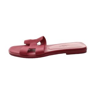 HERMES Oran フラットサンダル 37.5 ピンク