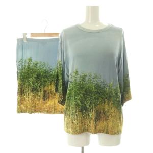 25SS Les champs a Hoedic フォトプリント セットアップ 五分袖Tシャツ ミニスカート