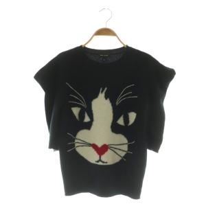 24年製 THE CAT SWEATER カシミアニット セーター 五分袖 XS ブラック /MY OS