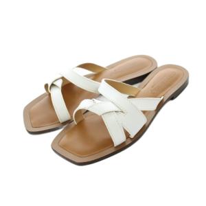 CROSS SOFT SANDALS サンダル 37 23.5cm 24cm 白 ホワイト スクエアトゥ