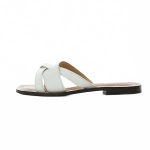 CORSO ROMA 9 CROSS SOFT SANDALS サンダル 37 23.5cm 24cm 白 ホワイト スクエアトゥ