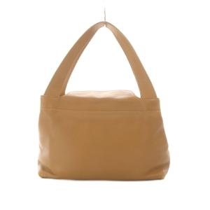 COACH オールド ハンドバッグ レザー 本革 キャメル 無地 チャーム付き /RI OS