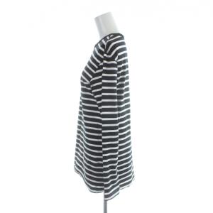 Deuxieme Classe COCO Stripe Tシャツ No5 白 ホワイト 黒 ブラック 長袖 ラウンドネック /AB OS