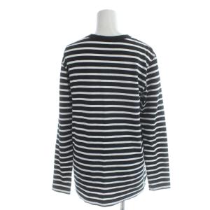 Deuxieme Classe COCO Stripe Tシャツ No5 白 ホワイト 黒 ブラック 長袖 ラウンドネック /AB OS