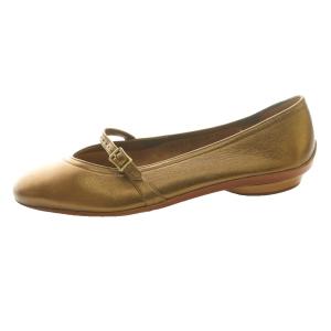 Salvatore Ferragamo バレエシューズ 5.5 ゴールドカラー /SS OS